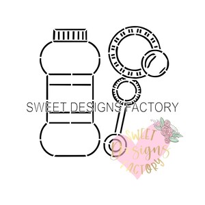 Bubble blower PYO cookie stencil. Matching cookie cutter available JB255