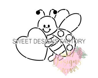 Ladybug PYO cookie stencil. Matching cookie cutter available JTV43