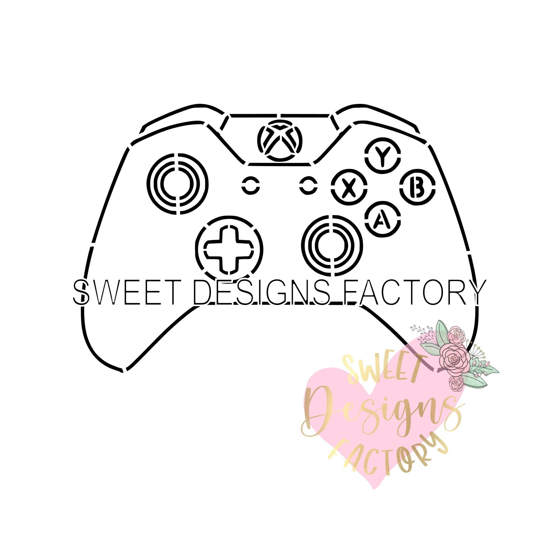 Video Game Controller Stencil