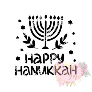 Hanukkah cookie stencil H336