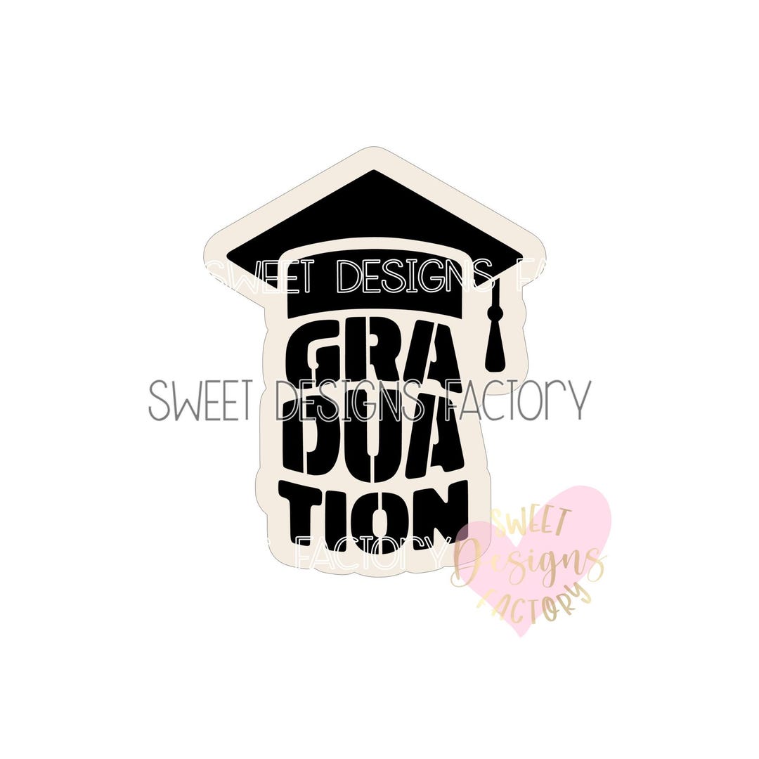 Graduation Cookie Stencil and Matching Cookie Cutter OR Stencil Alone ...