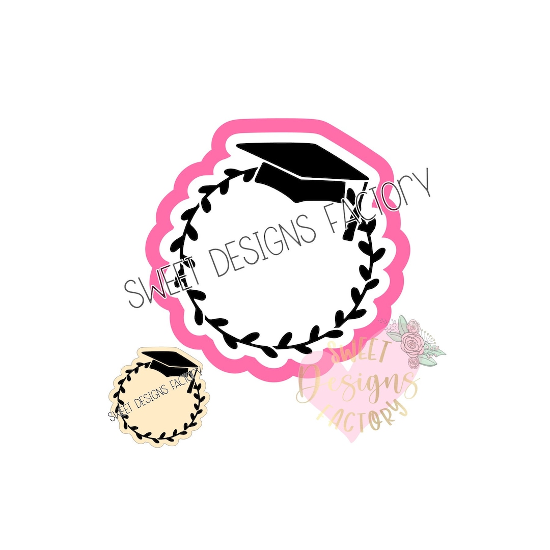 Graduation Plaque Frame Cookie Cutter and Matching Cookie Stencil MD082 ...