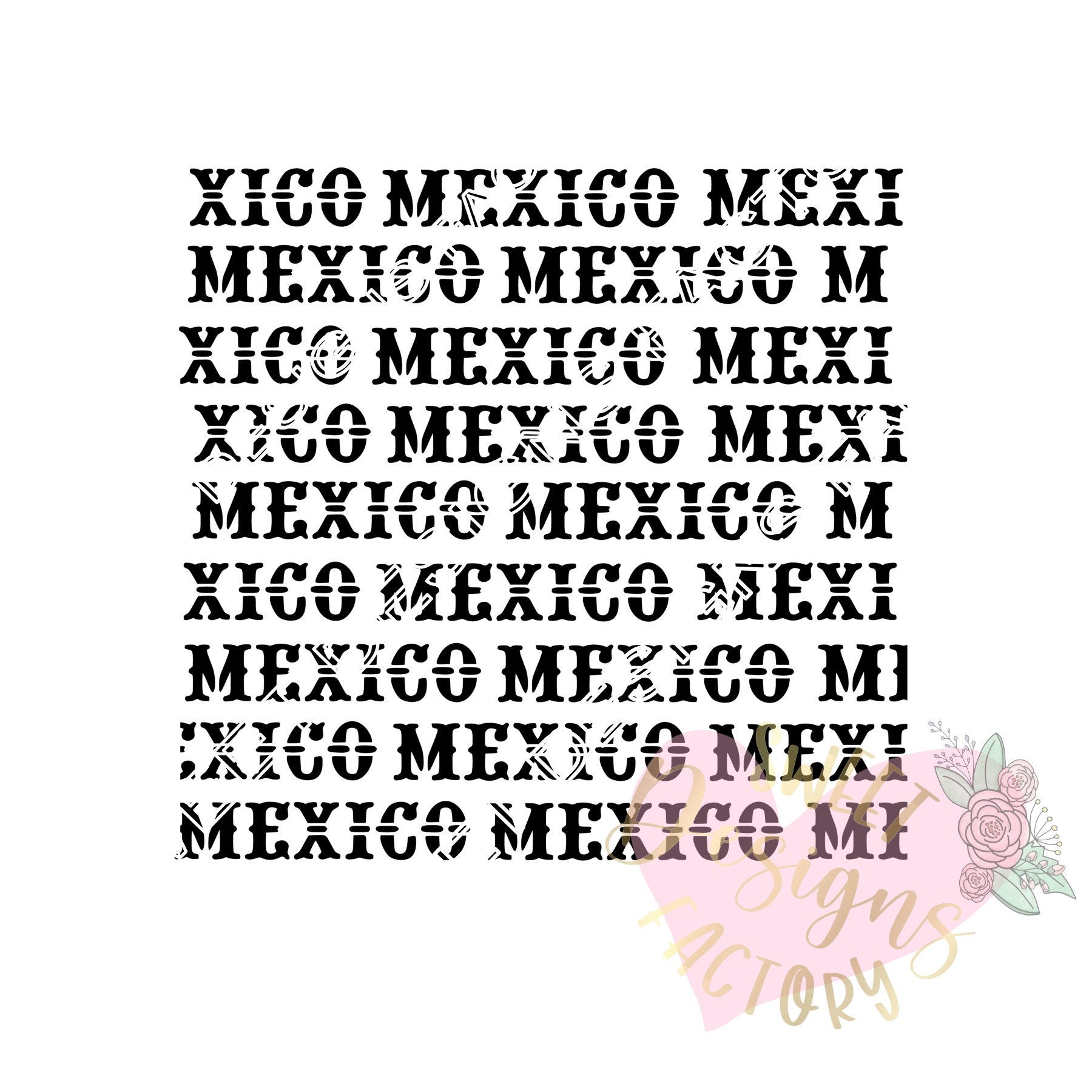 Plantilla de cookies de patrón México WF208 - Etsy España