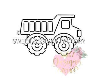 Truck PYO cookie stencil. Matching cookie cutter available WF145