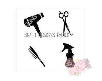 Hair dresser salon accessories cookie stencil DN146