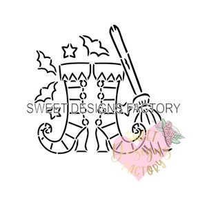 Halloween feet PYO cookie stencil Matching cookie cutter available PQ395