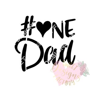 Father&#39;s day cookie stencil Number one dad FT0044