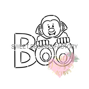 Halloween vampire PYO cookie stencil Matching cookie cutter available H69