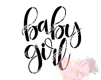 Baby girl cookie stencil DH39