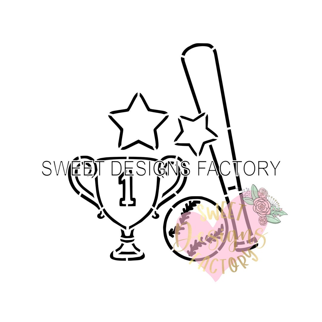 Baseball PYO Cookie Stencil Matching Cookie Cutter Available DG467 - Etsy