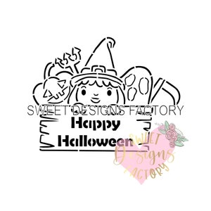 Halloween PYO cookie stencil Matching cookie cutter available WA223