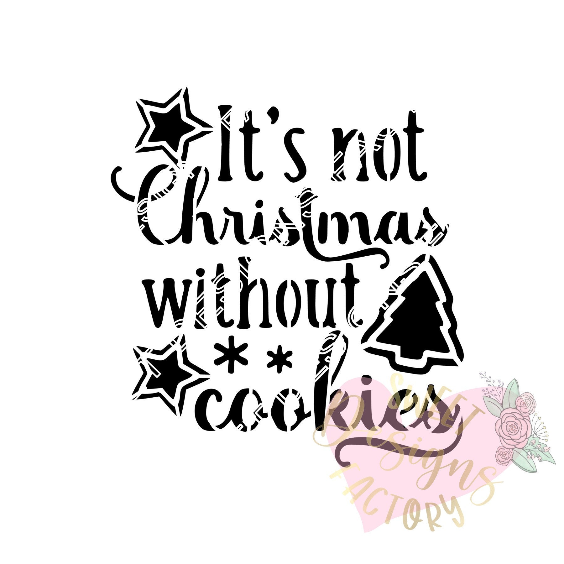 Christmas Elf Cookie Stencil Set With Cookie Cutter – Confection Couture  Stencils