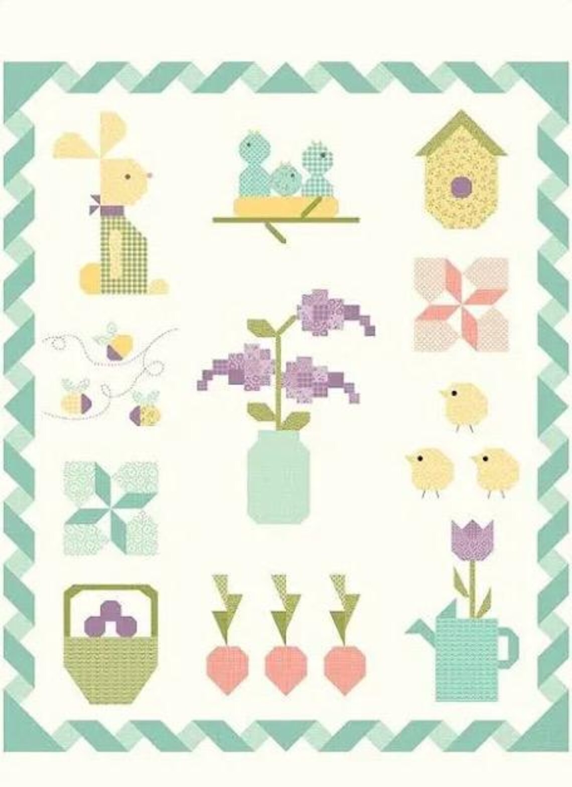 SPRING SAMPLER Boxed Quilt Kit by Riley Blake Designs. Includes Adel in ...