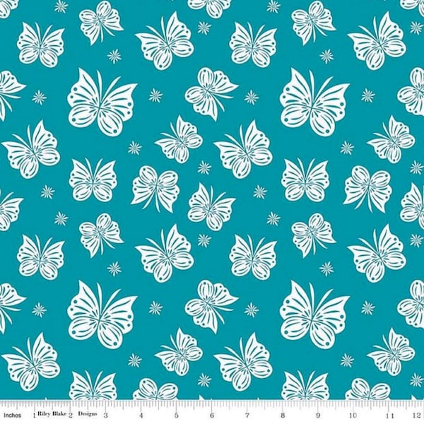 Double Gauze Flutter Teal- fabric by the yard!