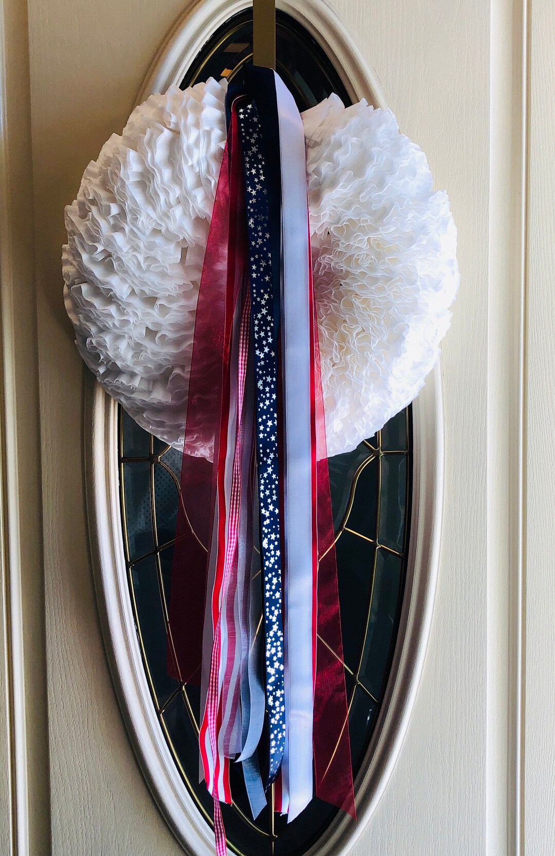 Celebrate the USA Wreath Ribbon Hanger / Clip on Wreath Ribbon Etsy