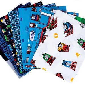 SALE!! All Aboard with Thomas & Friends. 8 Yard bundle.  One yard each of coordinating designs by Riley Blake. Only one left