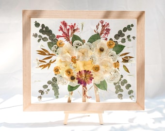 Wedding Bouquet Preservation - Wedding bouquet frame - wedding bouquets flower frame - flower preservation - Soldered Flower Frame