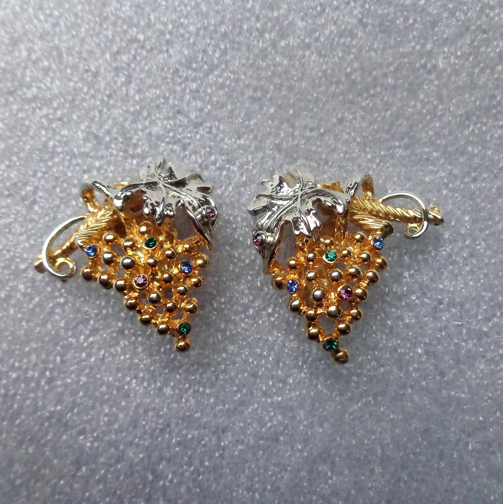 Boucles d’orelles Enorme Chandeler Doré Bleu Marne Foncé, Grosse