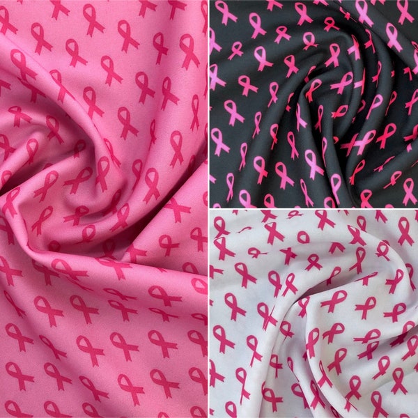 Themed Polyester Prints - Pink Ribbon/Breast Cancer Awareness
