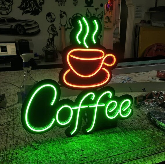 Coffee Neon Sign Cafeteria Sign Coffeehouse Sign - Etsy