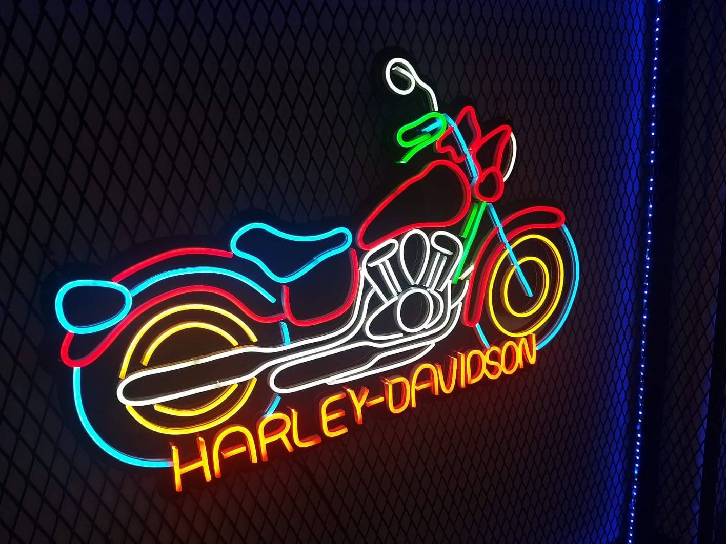 Decorative Neon Harley Davidson Light Harley Davidson Etsy
