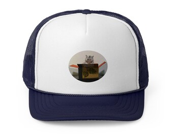 Cat in a Box Trucker Cap