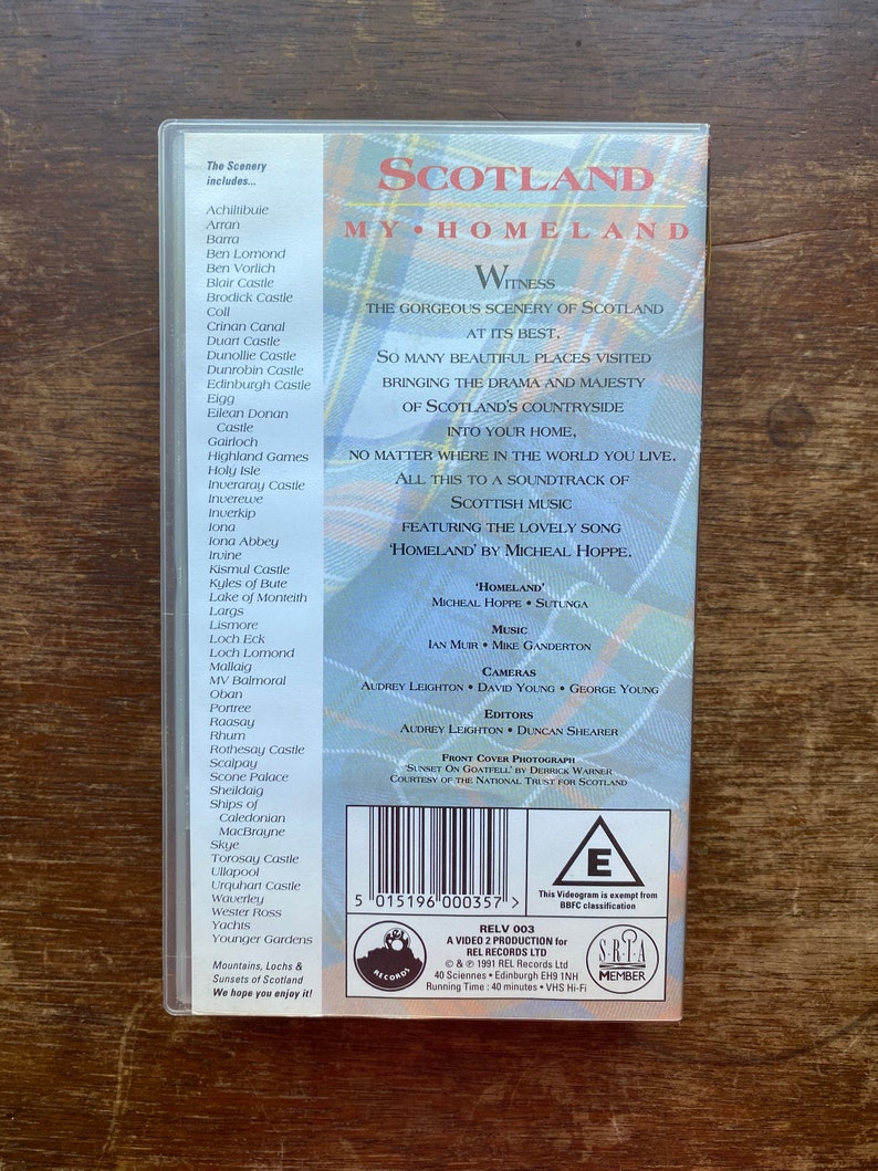 Scotland My Homeland Cassette Tape VHS image 2