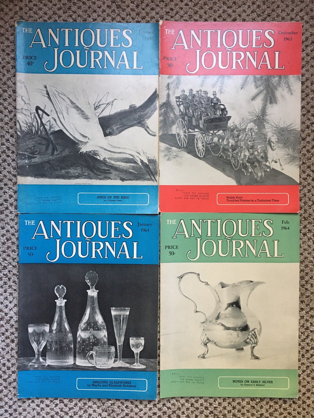 The Antiques Journal Magazines from 1960, 1963, 1964 Etsy.de
