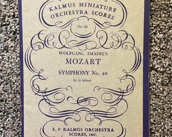 Kalmus Miniature Orchestra Scores - Wolfgang Amadeus Mozart Symphony No. 40 in G Minor