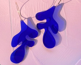 ARTIST Hoop Earrings | Indigo Blue | Gold or Silver Hoop