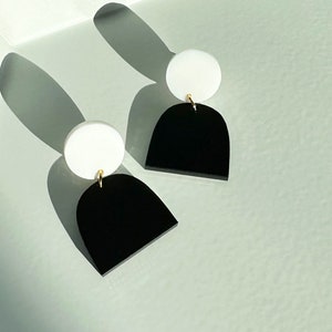 The Lad | White + Black Earrings