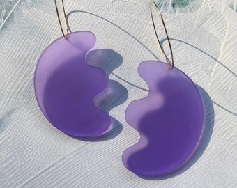 ARTIST Hoop Earrings | Lilac | Gold or Silver Hoop