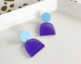The Lad | Light Blue + Lilac Earrings