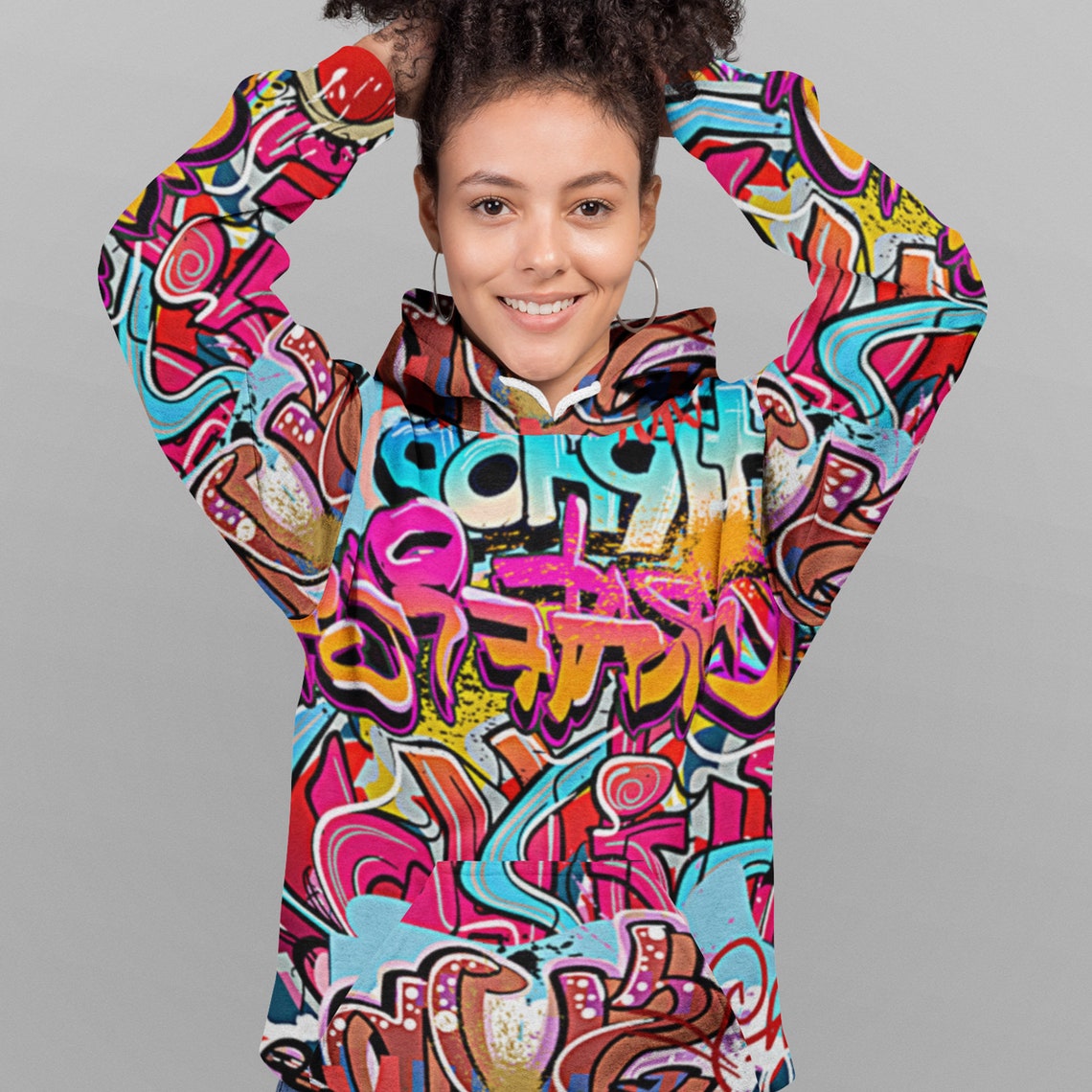 graffiti hoodie women's