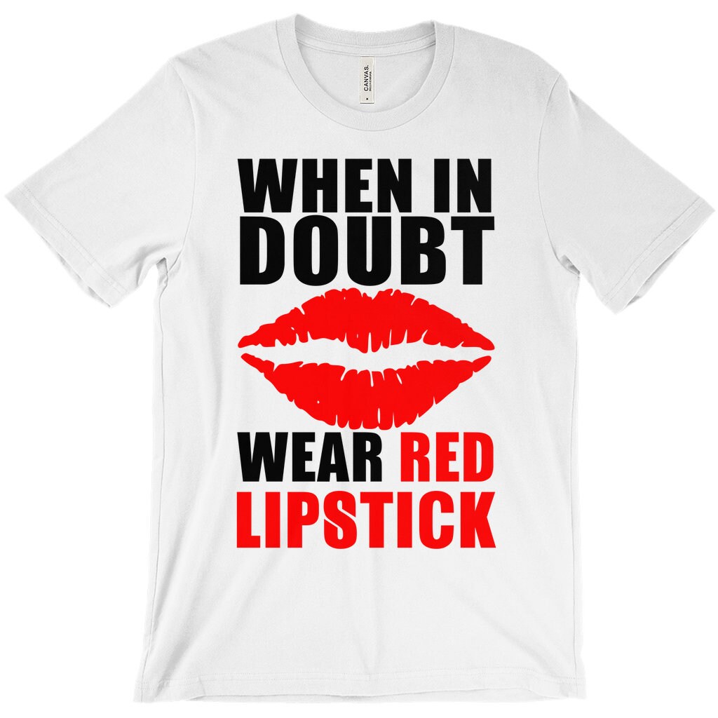 Red lipstick lipstick shirt lipstick kiss shirt Etsy
