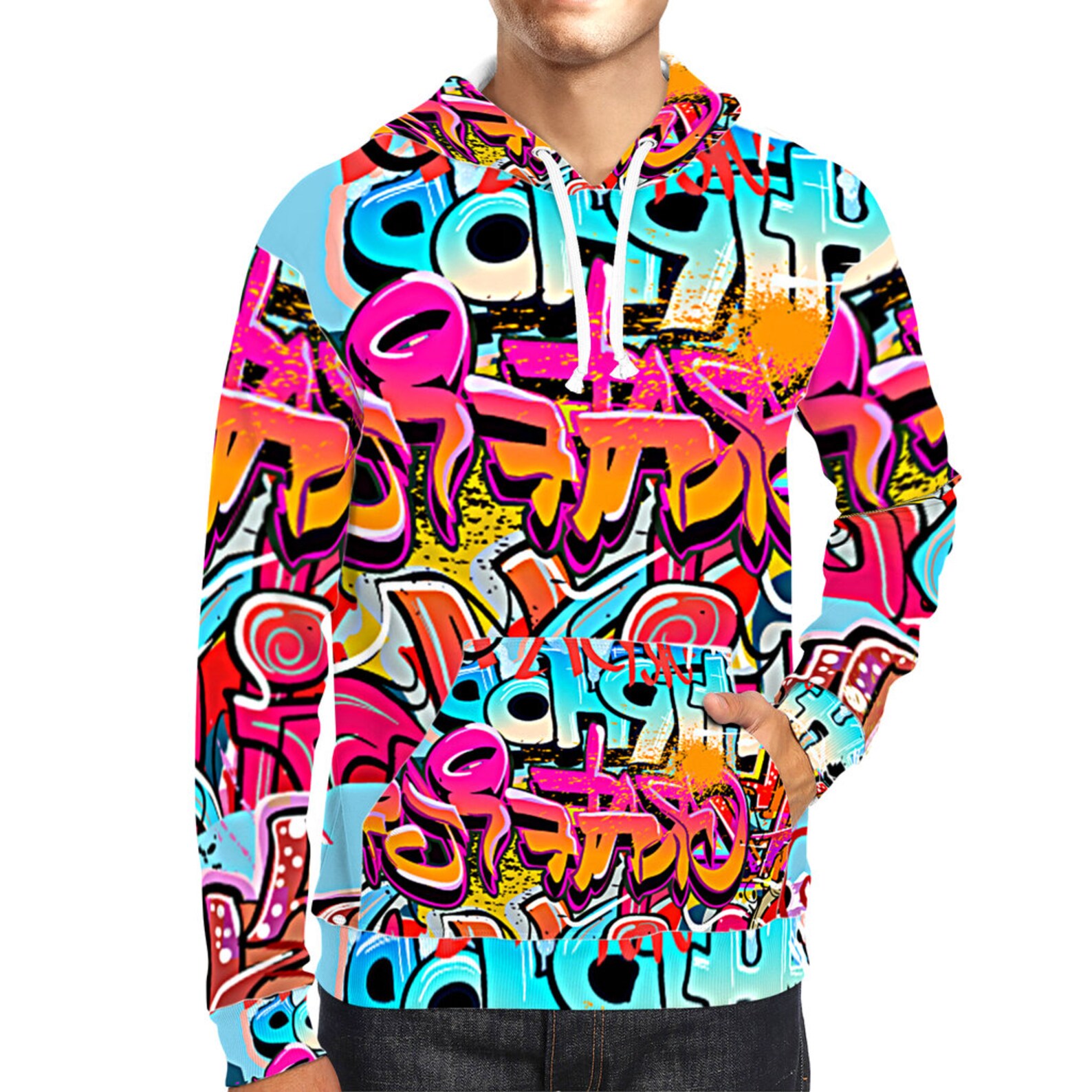 Graffiti hoodie streetwear street art hoodie graffiti Etsy