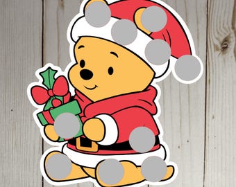 Christmas Baby Bear Savings Challenge Scratch Off CARDSTOCK