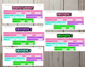 002 Budget Stickers 7x9 | Erin Condren | happy planner |