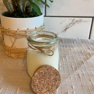 Unscented Soy Wax Candle - Glass Jar Candle - Wedding Candle Favor - Baby Shower Candles