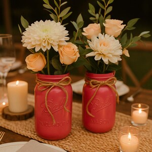 Pink Mason Painted Jar Centerpiece, Glitter Mason Jar, Baby Shower, Gender Reveal Centerpiece, Birthday Party