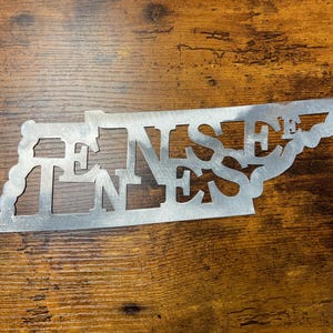 Tennessee cut out metal sign