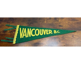 Vintage Vancouver, B.C. Pennant classic souvenir 20 inches