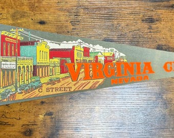 Vintage Virginia City, Nevada pennant