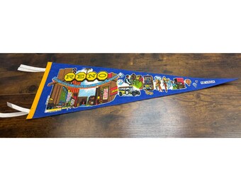 Vintage Reno Nevada Souvenir Felt Pennant 27 inches