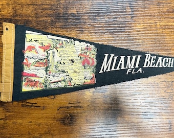 Vintage Miami Beach, Florida mini pennant
