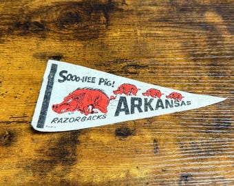 Vintage Arkansas Razorbacks pennant