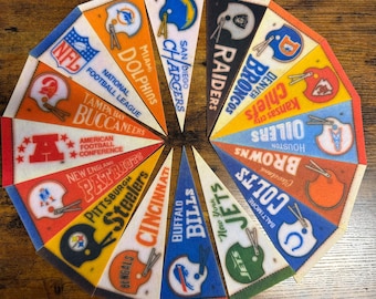 Vintage NFL AFC mini pennant set