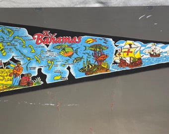 Vintage The Bahamas "Gateway to the New World" pennant