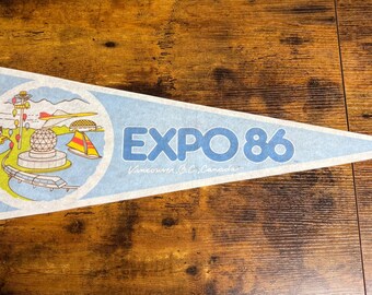 Vintage Expo 86 Vancouver, B.C., Canada pennant
