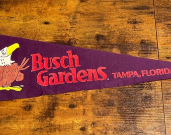 Vintage Busch Gardens Tampa, Florida pennant